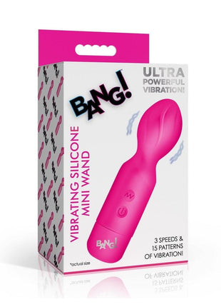 Bang! 18x Vibrating Silicone Mini Wand - Pink