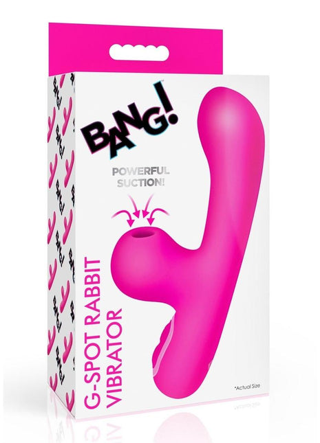 Bang! G-Spot Rabbit Rechargeable Silicone Vibrator - Pink