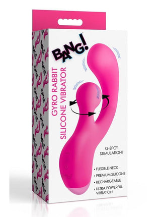 Bang! Gyro Rabbit Rechargeable Silicone Vibrator - Pink