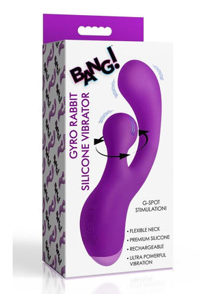 Bang! Gyro Rabbit Rechargeable Silicone Vibrator - Purple