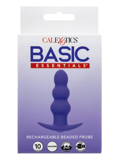 Basic Essentials Rechargeable Beaded Probe - Purple