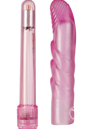 Basic Essentials Slim Softee Vibrator - Pink