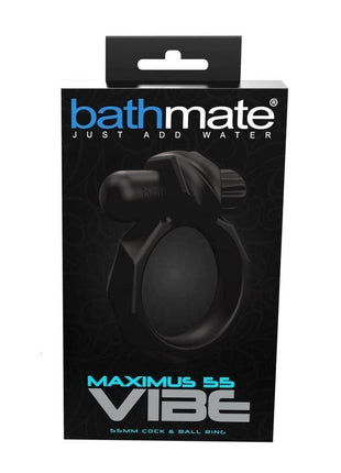 Bathmate Maximus Vibe 55 Rechargeable Silicone Cock Ring - Black