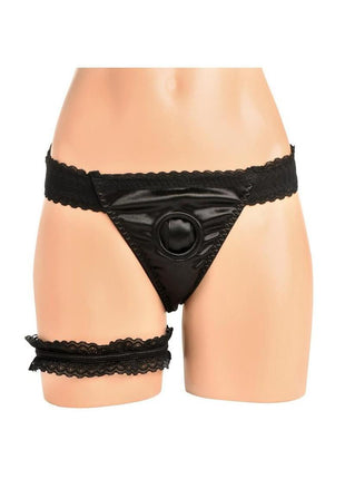 Bedroom Bliss Jolie Strap-On Panty Harness and Garter