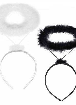 Angel Halo Headband Set - Extra Feather White Angel Headband