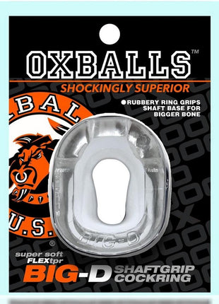 Big-D Shaft Grip Cock Ring - Clear