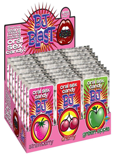 BJ Blast Oral Sex Candy Display (36 Per Display) - Assorted Flavors - Assorted Colors