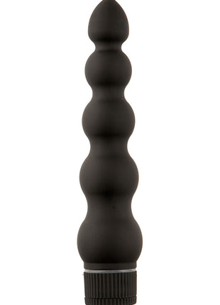 Black Magic Ribbed Waterproof Vibrator - Black - 7in