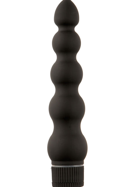 Black Magic Ribbed Waterproof Vibrator - Black - 7in