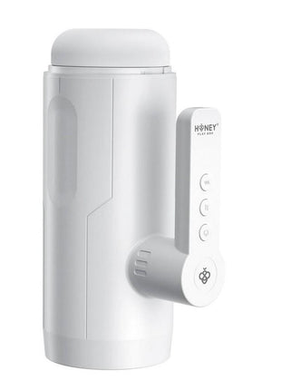 Blanche Thrusting Blowjob Toy Automatic Rechargeable Male Masturbator - White