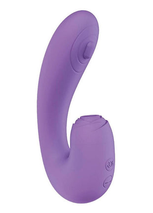 Blaze Suction Thumper Rechargeable Silicone Vibrator Clitoral Stimulator - Lavender/Purple