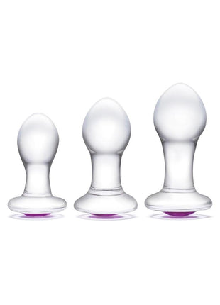 Bling Bling Glass Anal Training Kit - Clear - 3 Piece