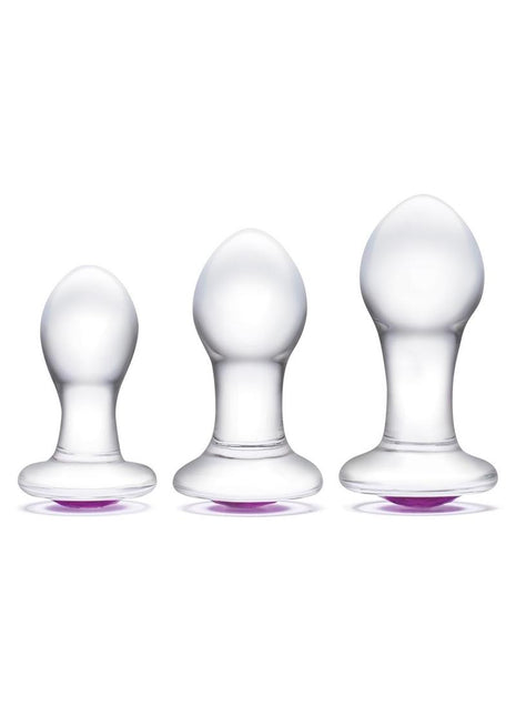 Bling Bling Glass Anal Training Kit - Clear - 3 Piece