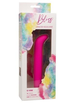 Bliss Liquid G-Vibe Silicone Rechargeable G-Spot Vibrator - Pink