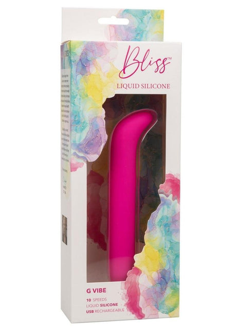 Bliss Liquid G-Vibe Silicone Rechargeable G-Spot Vibrator - Pink