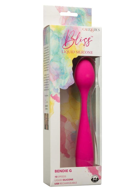 Bliss Liquid Silicone Bendie G Rechargeable G-Spot Vibrator - Pink