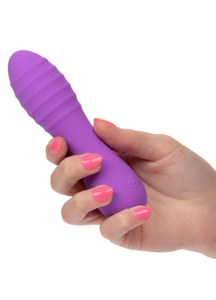 Bliss Liquid Silicone Ripple Rechargeable Vibrator with Clitoral Stimulator