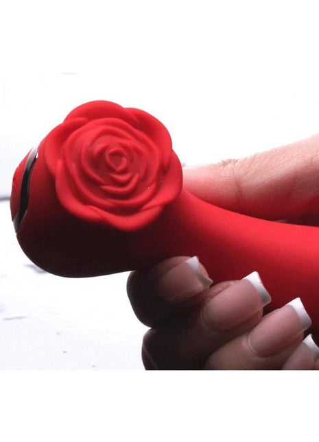 Bloomgasm Caress Rotating Bead Rechargeable Silicone Vibrator - Red