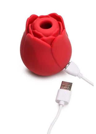 Bloomgasm Cyber Rose Sucking and Vibrating Digital Rechargeable Silicone Clitoral Stimulator