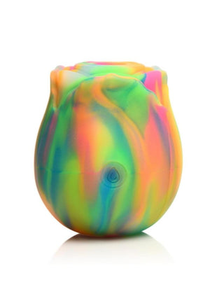 Bloomgasm Glow Rose Rechargeable Silicone Glow In The Dark Rose Clit Stimulator - Glow In The Dark/Multicolor