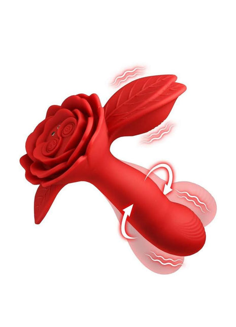 Bloomgasm Gyrarose Gyrating Rechargeable Silicone Vibrator - Red