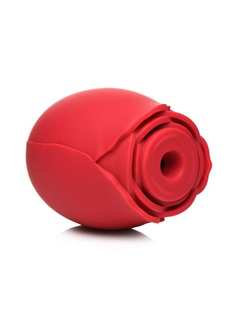 Bloomgasm Mystic Rose Rechargeable Silicone Sucking and Vibrating Clitoral Stimulator - Red
