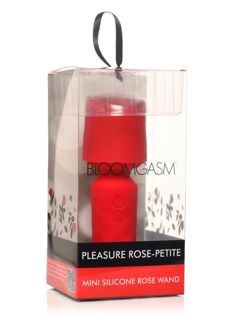 Bloomgasm Pleasure Rose-Petite Mini Silicone Rechargeable Rose Wand - Red