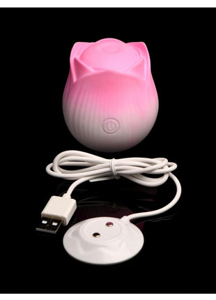 Bloomgasm Pulsing Petals Throbbing Silicone Rechargeable Rose Stimulator