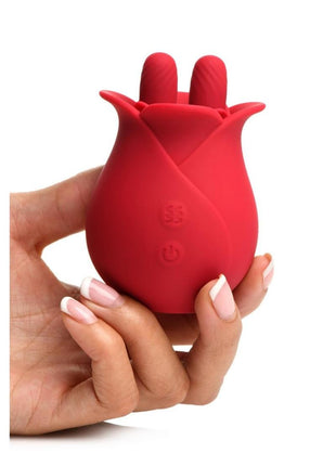 Bloomgasm The Rose Fondle 10x Silicone Rechargeable Massaging Rose Clit Stimulator