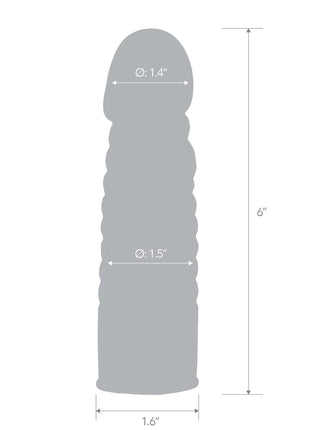 Ribbed Realistic Penis Enhancing Sleeve Extension