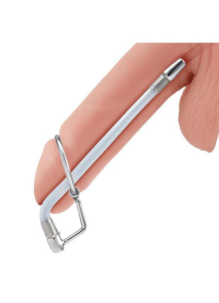 Blue Line Stainless Steel Cock Ring Catheter Urethral Plug