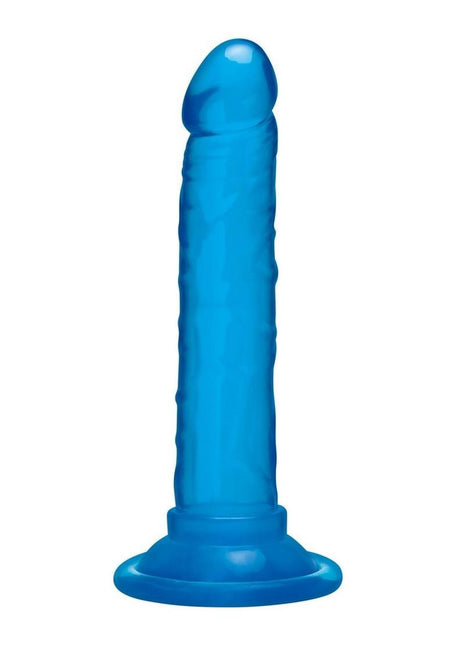 Blue Line Suction Cup Anal Dildo - Blue - 5.75in