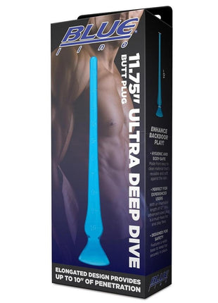 Blue Line Ultra Deep Dive Butt Plug - Blue
