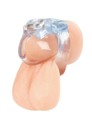 Blueline Small Dick Acrylic Mini Chastity Cage - Clear