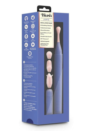 Blush Collection Juno Rechargeable Oscillating Wand Vibrator - Purple
