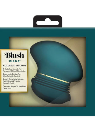 Blush Collection Raya Rechargeable Silicone Clitoral Stimulator - Dark Teal/Teal