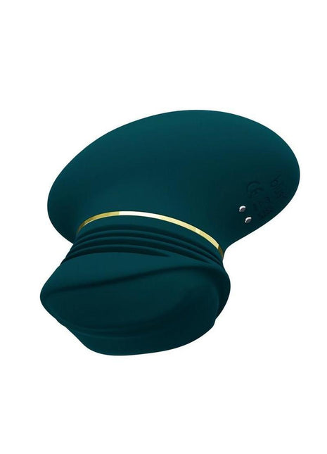 Blush Collection Raya Rechargeable Silicone Clitoral Stimulator - Dark Teal/Teal