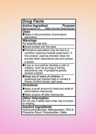 Body Action Stayhard Water Based Lubricant - 2 Oz