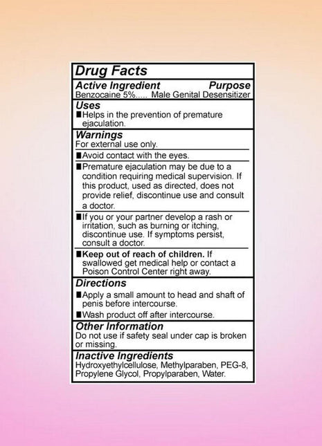 Body Action Stayhard Water Based Lubricant - 2 Oz