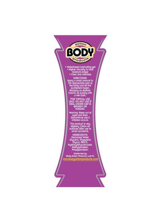 Body Action Supreme Gel Water Based Lubricant - 2.3 Oz