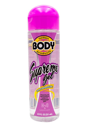 Body Action Supreme Gel Water Based Lubricant - 8.5 Oz