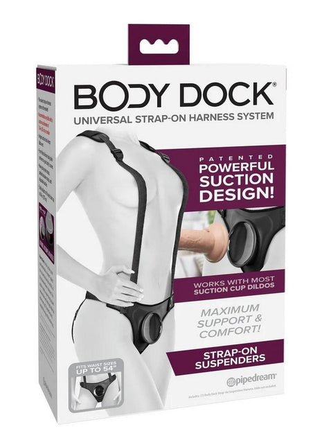 Body Dock Strap-On Suspenders - Black