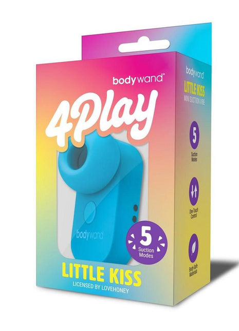 Bodywand 4play Little Kiss Rechargeable Clitoral Stimulator - Blue
