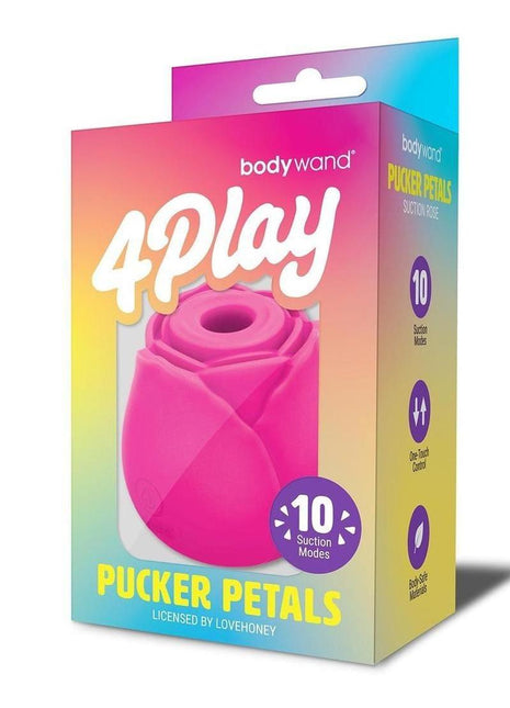 Bodywand 4play Pucker Petals Rechargeable Clitoral Stimulator - Pink