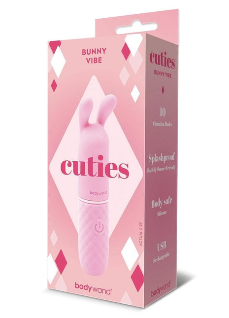 Bodywand Cuties Rabbit Rechargeable Silicone Rabbit Vibrator - Pink