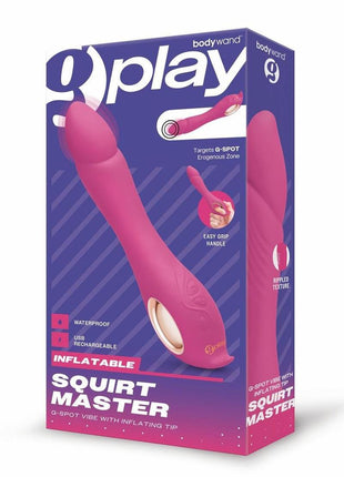 Bodywand G-Play Inflatable Squirt Master Silicone Rechargeable Vibrator - Pink