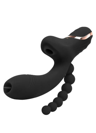 Bodywand G-Play Rechargeable Silicone G-Spot and Suction Vibrator with Anal Beads