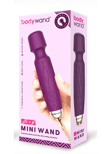 Bodywand Luxe Mini Wand Rechargeable Silicone Wand Massager - Purple