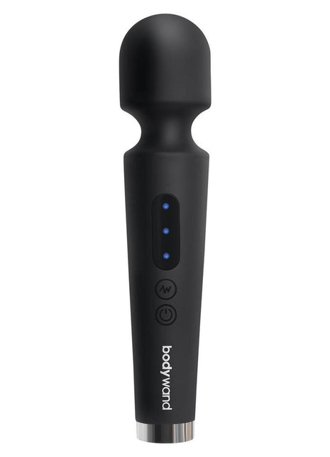Bodywand Power Wand Rechargeable Silicone Wand Massager - Black - 8in