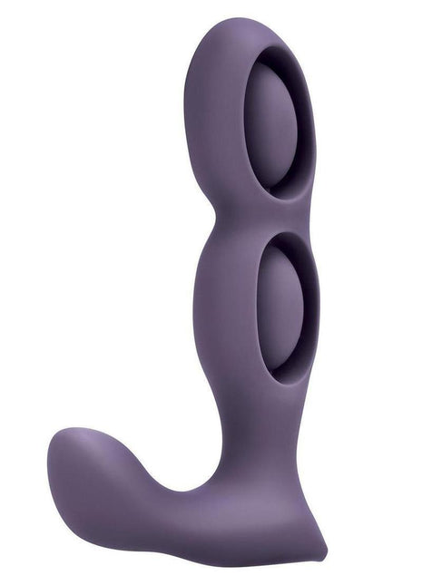 Bodywand Triple Play Tri-Pulse P-Spot Vibe Rechargeable Silicone Dual-Stim Prostate Vibrator - Purple